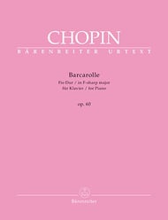 cover Barcarolle in F-sharp Major, Op. 60 piano sheet music cover
